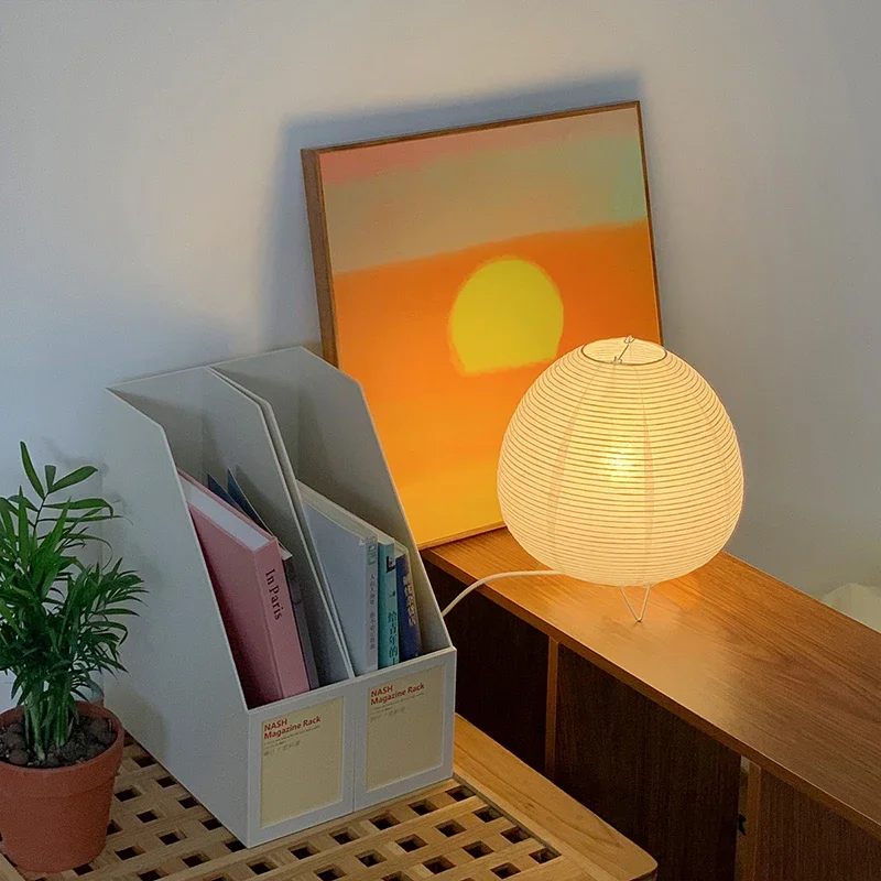 Japanese Lantern Paper - مصباح طاولة LED على شكل فانوس