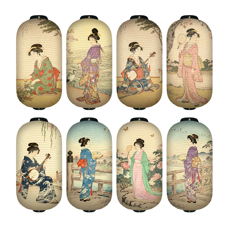 Japanese Lantern Paper - فانوس ورقي بنمط سيدة البلاط اليابانية،