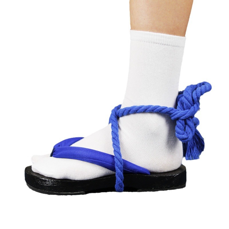 صنادل جيتا ذات الأشرطة الزرقاء - مراجعة Geta Wooden Sandal وسعره