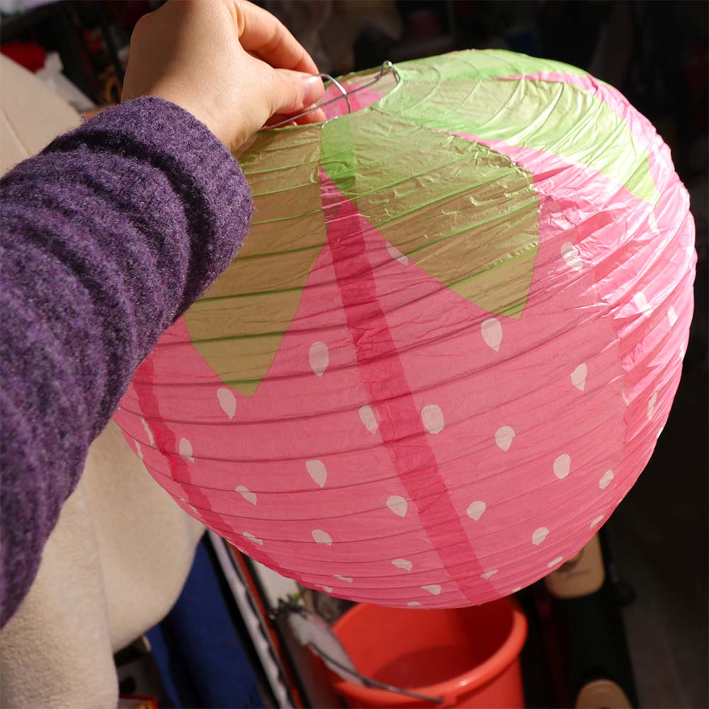ثلاثية الأبعاد الوردي الفراولة - مراجعة Japanese Lantern Paper وسعره
