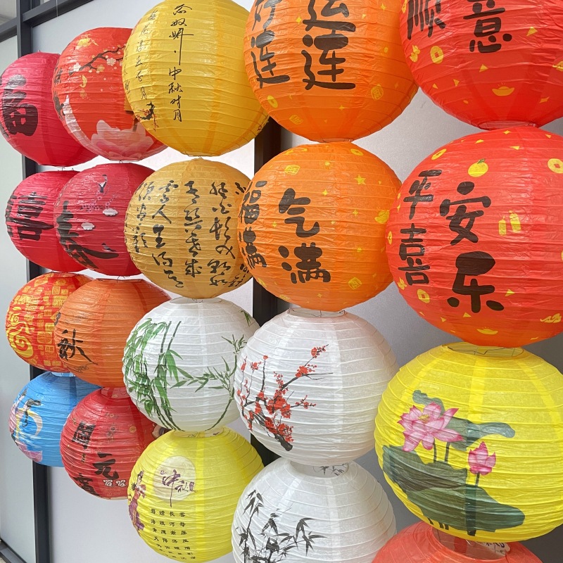 فانوس ورقي مطبوع بالزهور مقاس  - مراجعة Japanese Lantern Paper وسعره