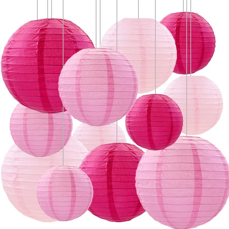 12 قطعة من زينة حفلات الفانوس  - مراجعة Japanese Lantern Paper وسعره